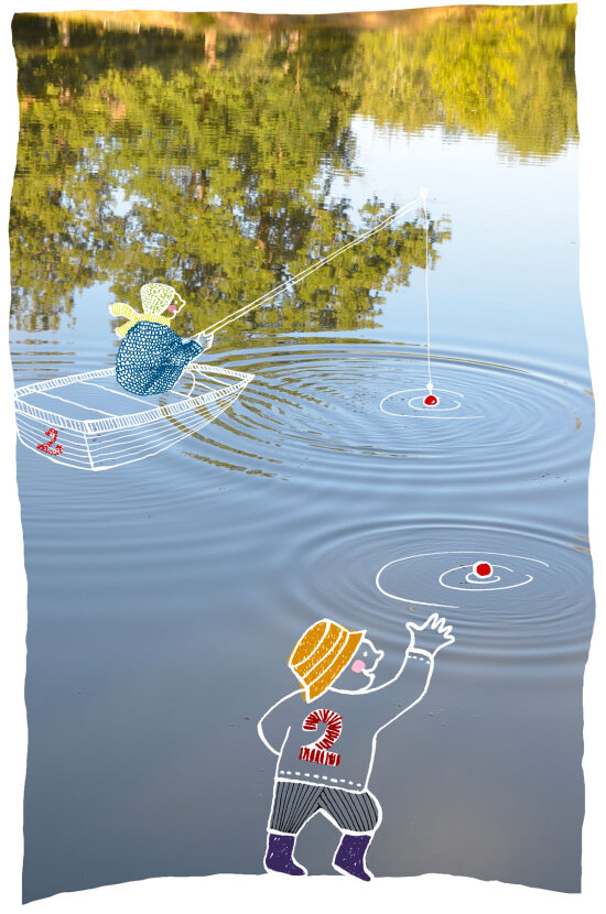 Des ronds dans l'eau